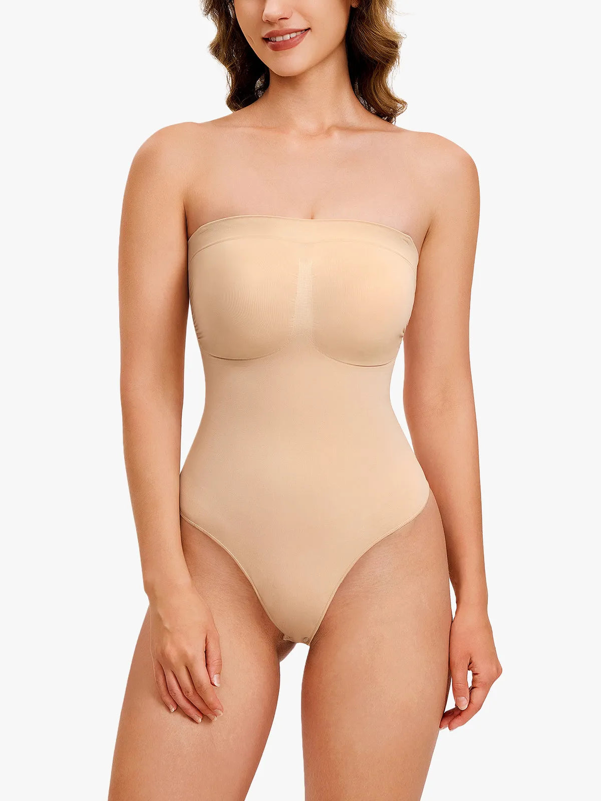 Bodysuit de escultura sin tirantes