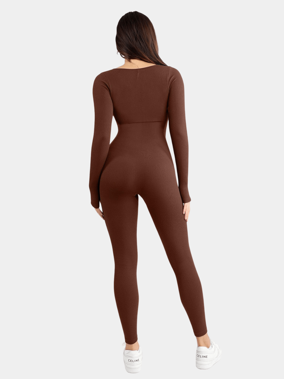 Long sleeve shaping jumpsuit